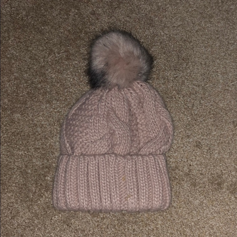 Light pink winter hat